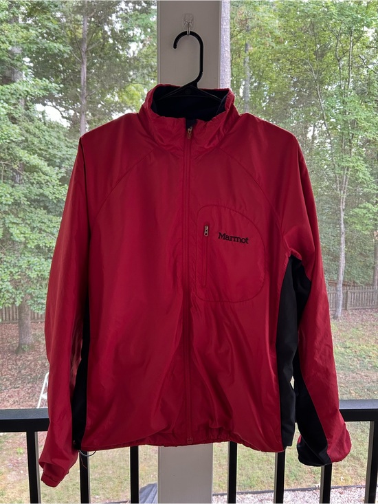Marmot Other - Marmot Red Windbreaker Jacket with Black Panels